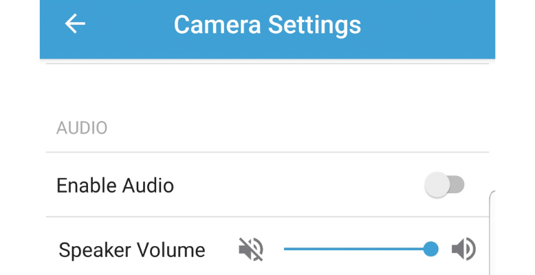 blink camera audio