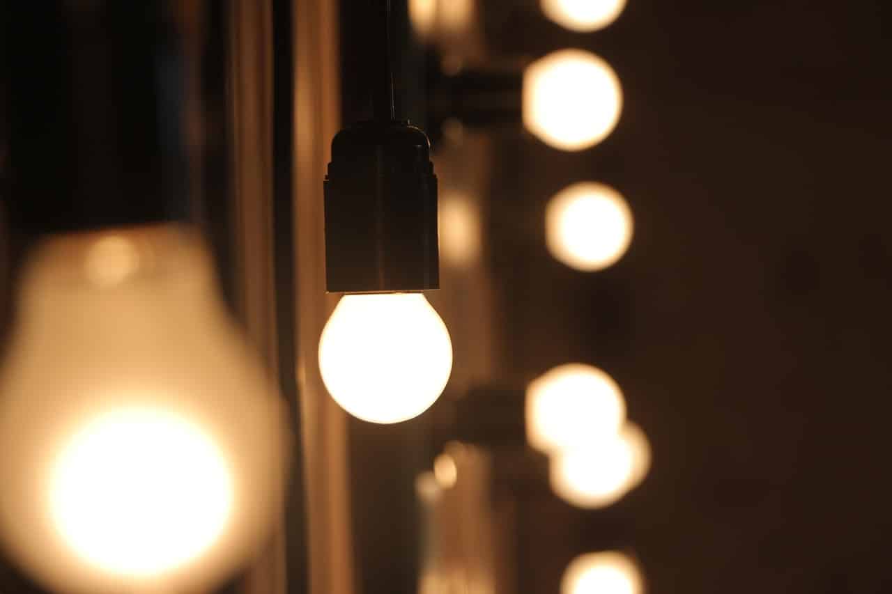 Warm dimmable HomeKit smart bulb glowing