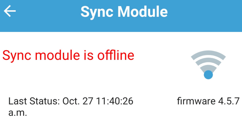 Blink Sync Module Offline