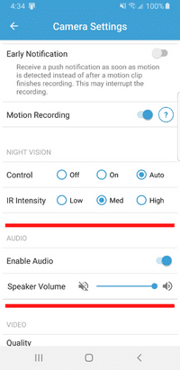 Blink Camera Audio Settings Setup