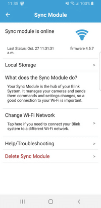 deleting the blink sync module