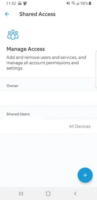 ring doorbell shared access