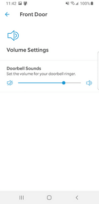 Ring Doorbell Volume Settings