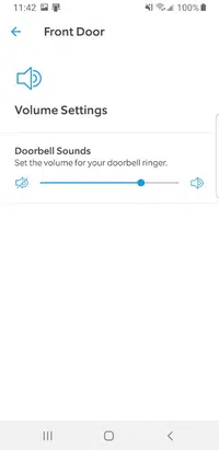 ring doorbell volume settings