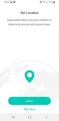 kasa smart app set location