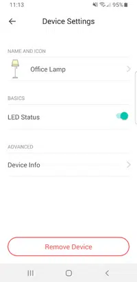 kasa smart plug app device info