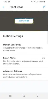 ring doorbell motion settings