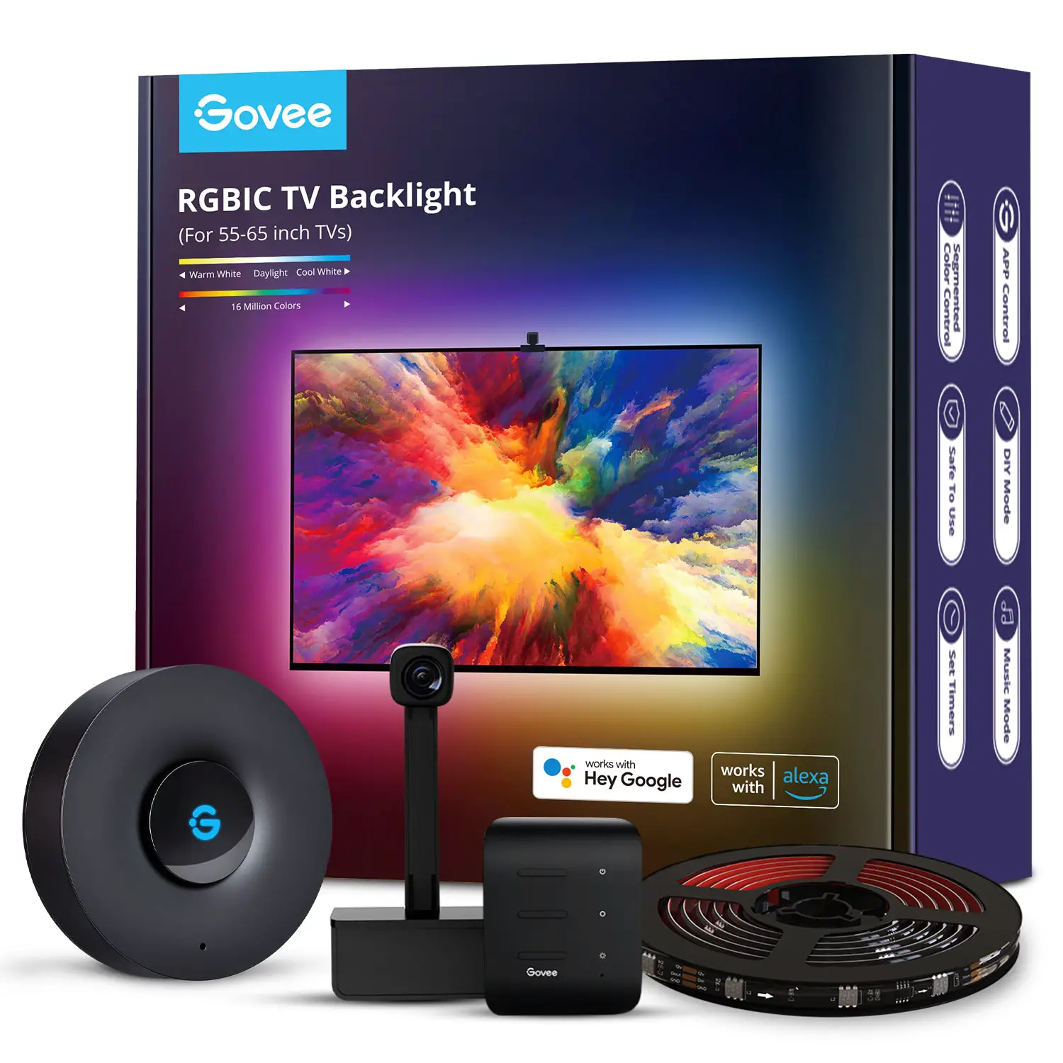 Govee Dreamview T1 Tv Backlight Bundle With Music Sync Box
