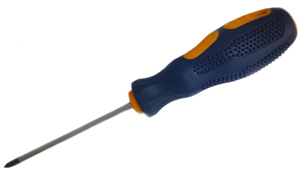 A screwdriver, one of the basic tools needed to mount a video doorbell and wire it in